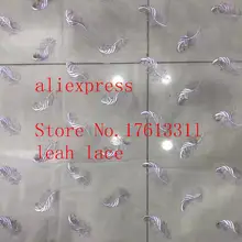 5 ярдов/сумка LF125# смешанные цвета вышивка перо узор Французский Минимализм стиль ткань используется в свадебных платьях