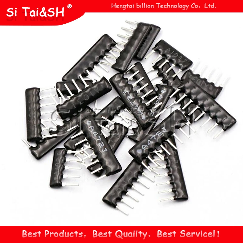 10pcs DIP exclusion Network Resistor array 9pin 100 220 330 470 510 680 1K 1.2K 1.5K 2K 2.2K 3.3K 4.7K 5.1K 5.6K 10K 100K ohm |