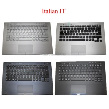 

Laptop Palmrest Italian IT Keyboard For SONY For VAIO VPC-SA VPCSA Series backlit&touchpad black gray silver upper case used