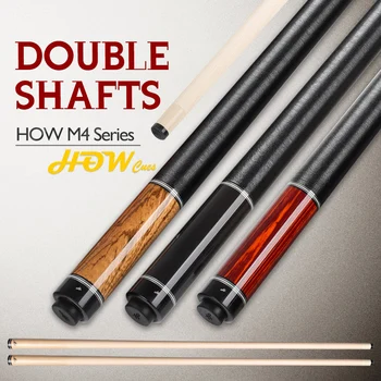 

Original HOW Billiard Cue 12.8mm Irish Iinen Grip Rare Solid Two M4 Pro Shafts Pool Cue Handmade Cue Stick Kit For Dropshipping