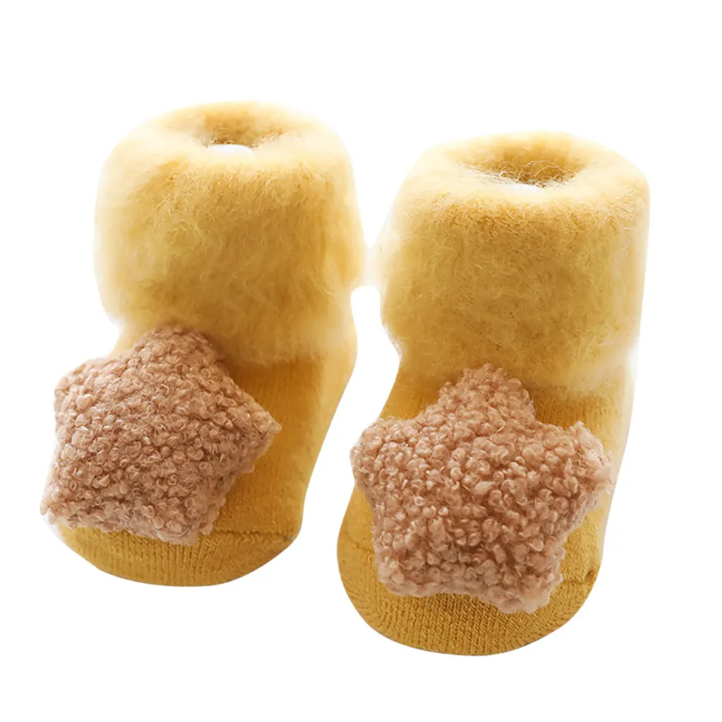Модные Повседневные Носки для новорожденных девочек и мальчиков детские носки-тапочки из силикагеля нескользящая обувь для малышей, однотонные носки - Цвет: Цвет: желтый