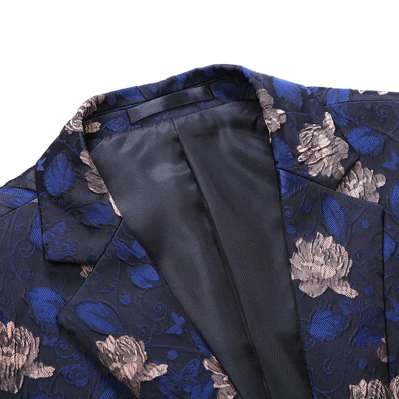 2019 Autumn And Winter New Men'S Embroidery Craft Blazer High Quality Business Casual Fashion Trend Wild Men'S Single West 2019 Autumn And Winter New Men'S Embroidery Craft Blazer High Quality Business Casual Fashion Trend Wild Men'S Single West
