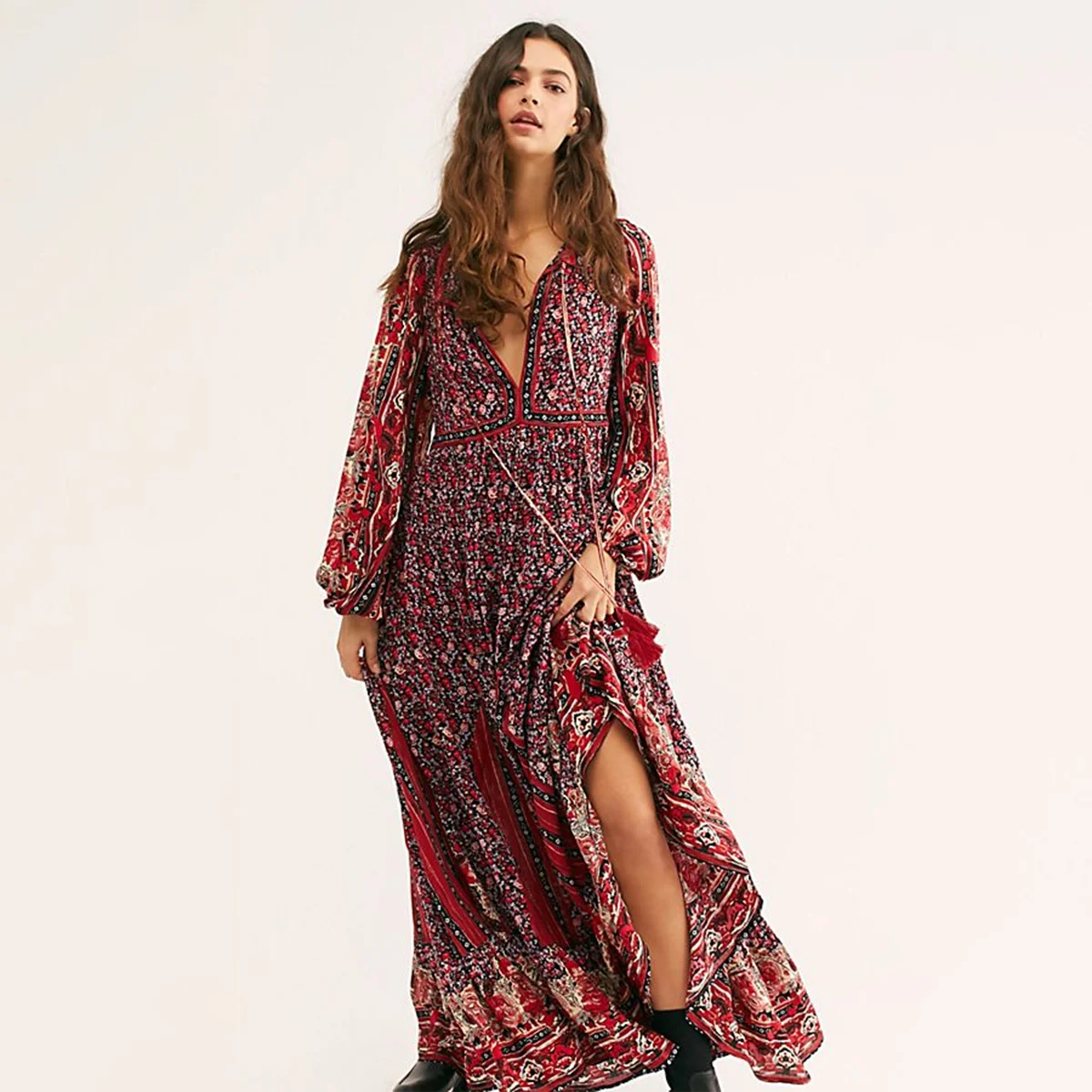 hippie midi dress