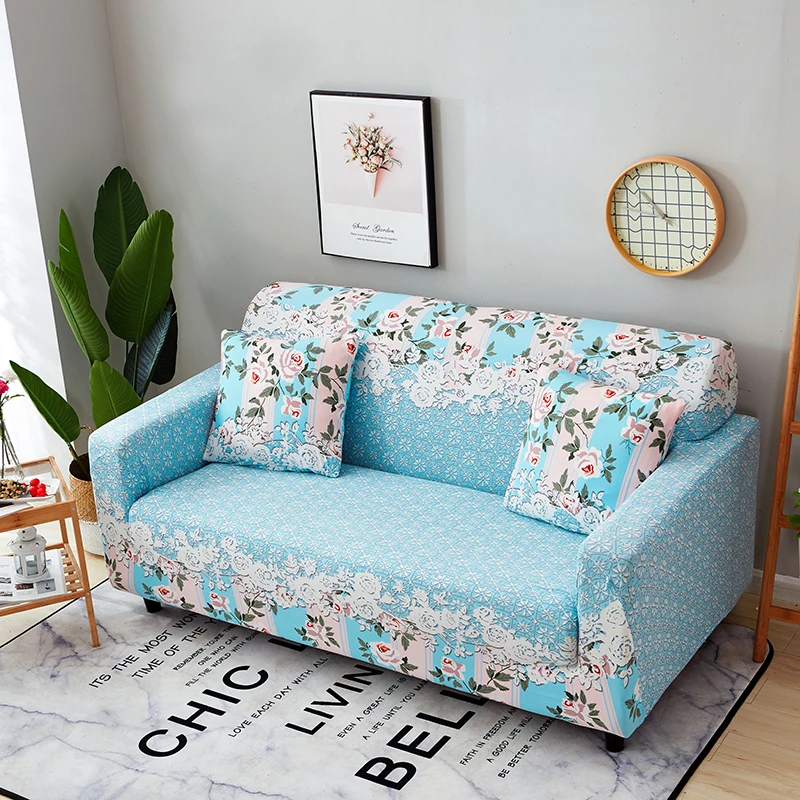 Чехол диван крышку плотно все включено Обёрточная бумага Универсальный диванную подушку Комбинации эластичный для дивана Ipad Mini 1/2/3/4 местный - Цвет: tianyuanmuge