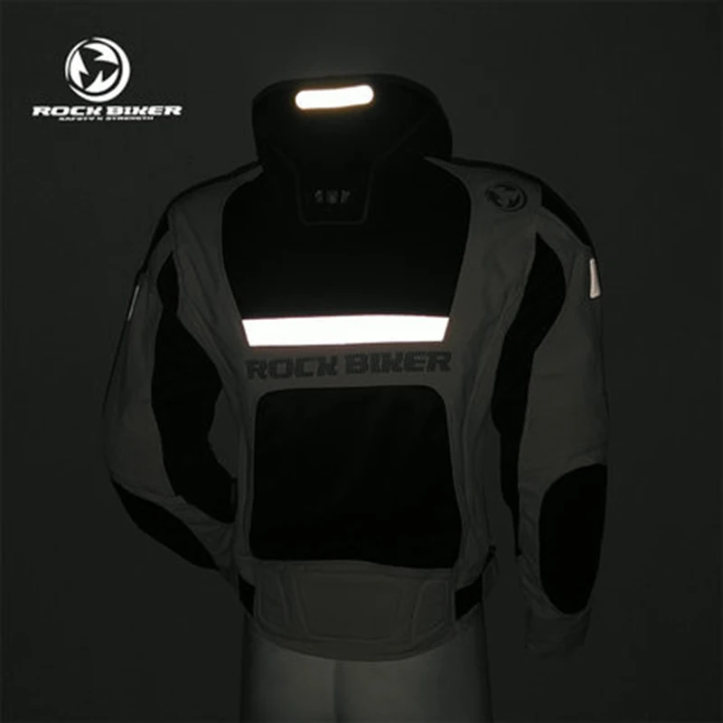 NEW BLACK/GREY Motorcycle jacket men LED Neck protector Protective pads Racing motorcycle protection body armor jackets|body jacket|armor
