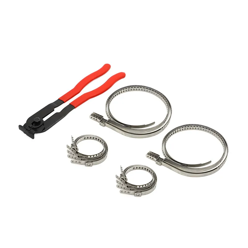 CV Joint Axle Boot Clamp Pliers Tool w/ 20 Stainless Steel Crimp Bands for Auto Car ATV Motorcycle cv boot clamp,stainless steel clamp clips,clamp pliers,cv axle boot tool