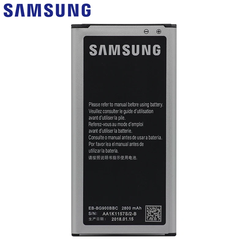 Samsung EB-BG900BBC 2800 мАч батарея для телефона samsung Galaxy S5 i9600 G900F G900S Оригинальные аккумуляторы для телефона