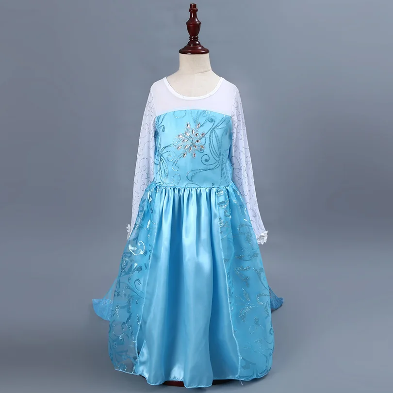 

Dresses for Girls New Year Costumes for Children Christmas Cute Elsa Anna Party Dress Vestidos Infants Cosplay Costume 3-10 T