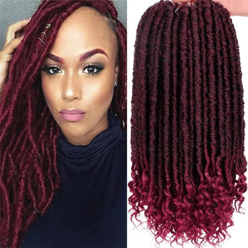 

Goddess Hair Ombre Faux Locs Crochet Braids 16 20inch 24 strands/pcs Natural Braid Synthetic Crochet Braid Hair Extension