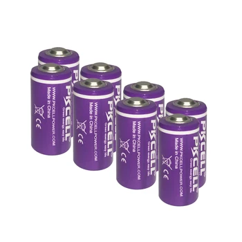 

8Pcs PKCELL ER14250 In 3.6v 1200mah Lithium 1/2AA Li-SOCl2 Battery For GPS LED Lighting Devices Sonobuoys Replace Saft LS14250