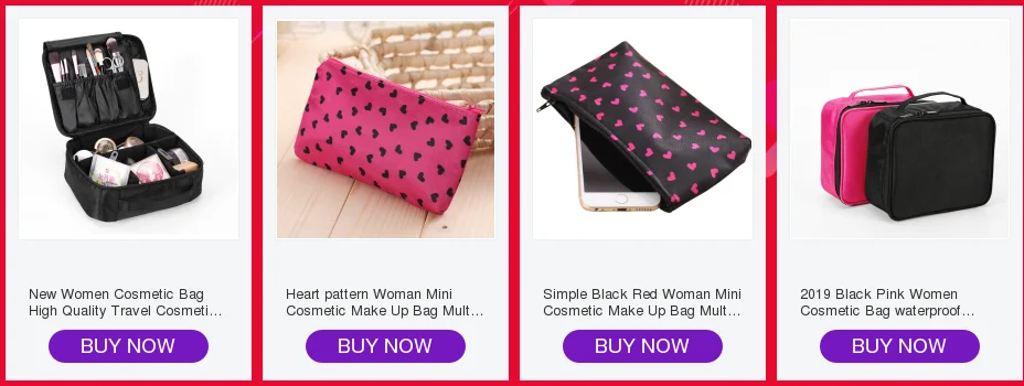 Черная розовая женская косметичка водонепроницаемая сумка для косметики в дорогу на молнии портативная макияжная сумка дизайнерские сумки для макияжа