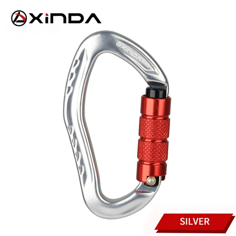 Rock Climbing Carabiner 22kN Mountain Carabiner Safety Pear-shape Safety Buckle Hiking Survival Kit Protective Equipment