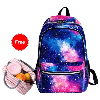 

Large Capacity Canvas Backpack Star Universe Space Printing Rucksack School Bags For Teenage Girls Travel Bolsa Mochila Feminina