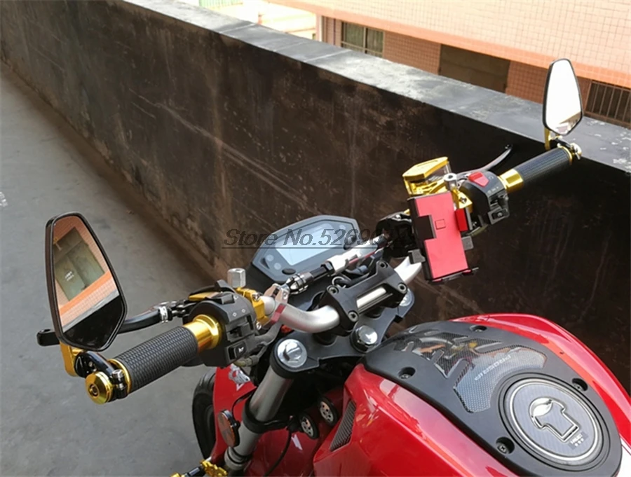 Мотоциклетный зеркальный руль с водонепроницаемой крышкой для Msx125 Honda Cbr 600Rr 2005 400Nk Ducati Panigale V4