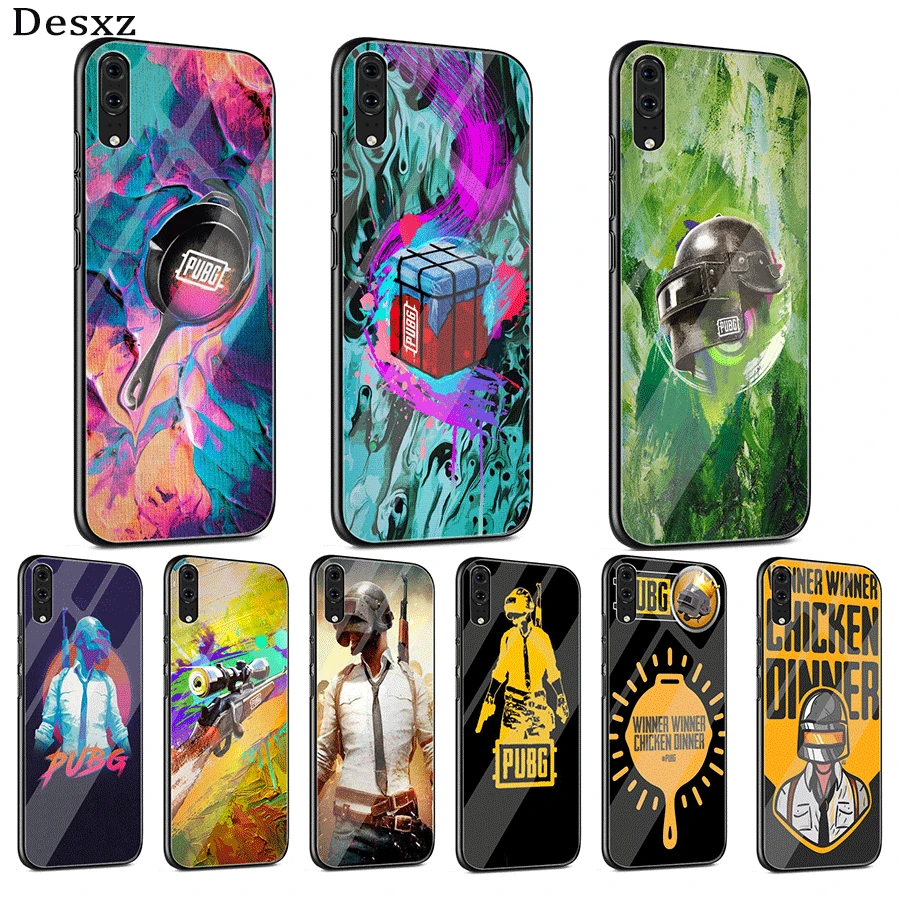 Mobile TPU Soft Phone Glass Case for Huawei Y6 Prime Y9 Mate 20 Lite Pro 7A 8X 9 10 Cover Game PUBG | Мобильные телефоны и