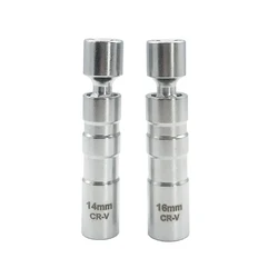 Manchon magnétique de bougie d'allumage de voiture en acier, outil de retrait de bougie d'allumage à 12 angles, outils Laser pour BMW Nissan Volkswagen Audi Mercedes 14mm 16mm 
