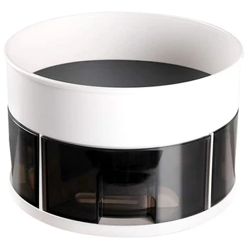 

Turntable Food Storage Container for Cabinets, Pantry, Countertops, Set of 4 Kitchen Cabinet Storage Bins,Organizer