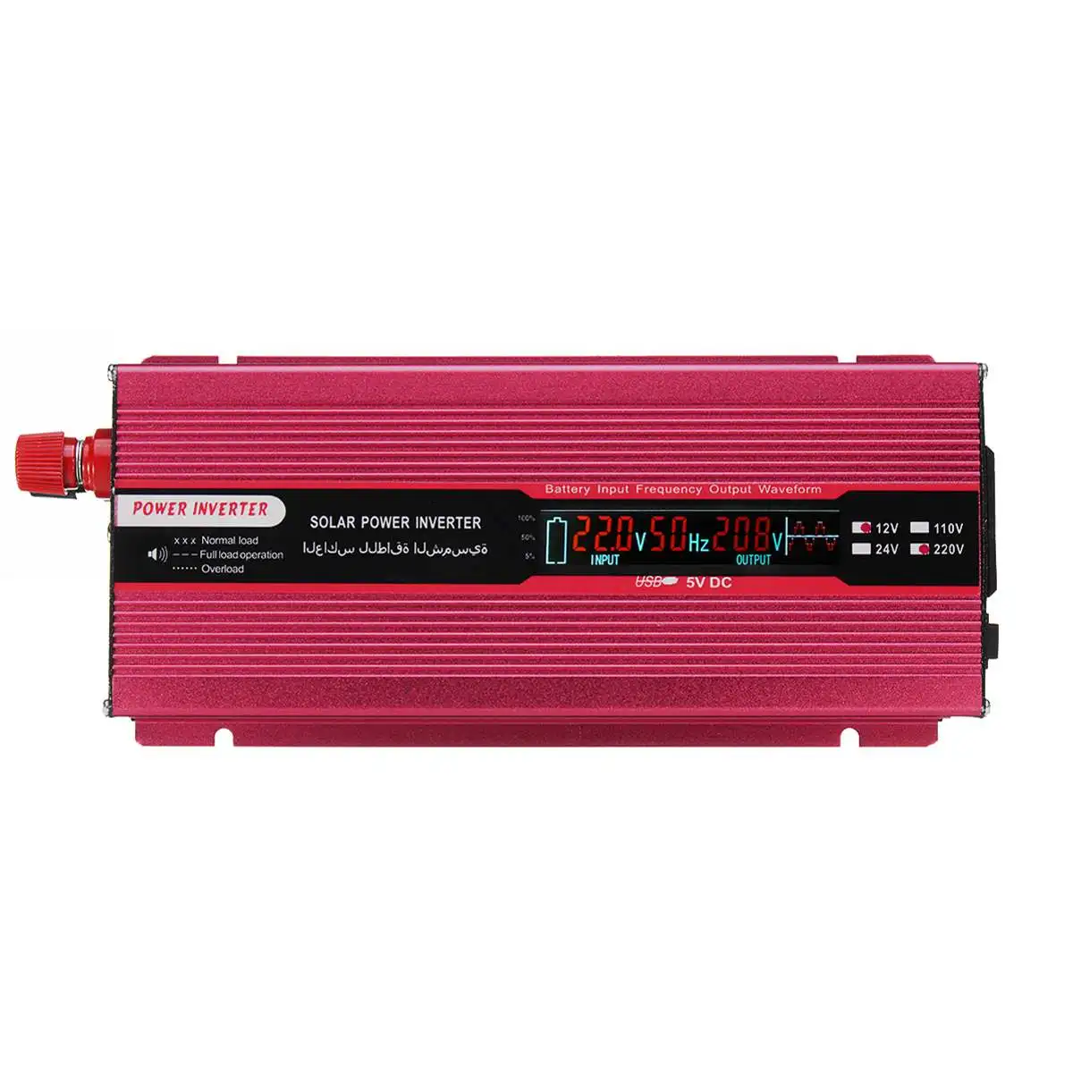

Inverter 2000W DC 12V/24V to AC 220V/110V Voltage Transformer Sine Wave Solar Power Inverter Smart LCD Display Car Power