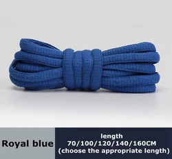 Unisex Vibrant Semi-Flat Shoelaces - 23 Color Options - 160cm (Royal blue)