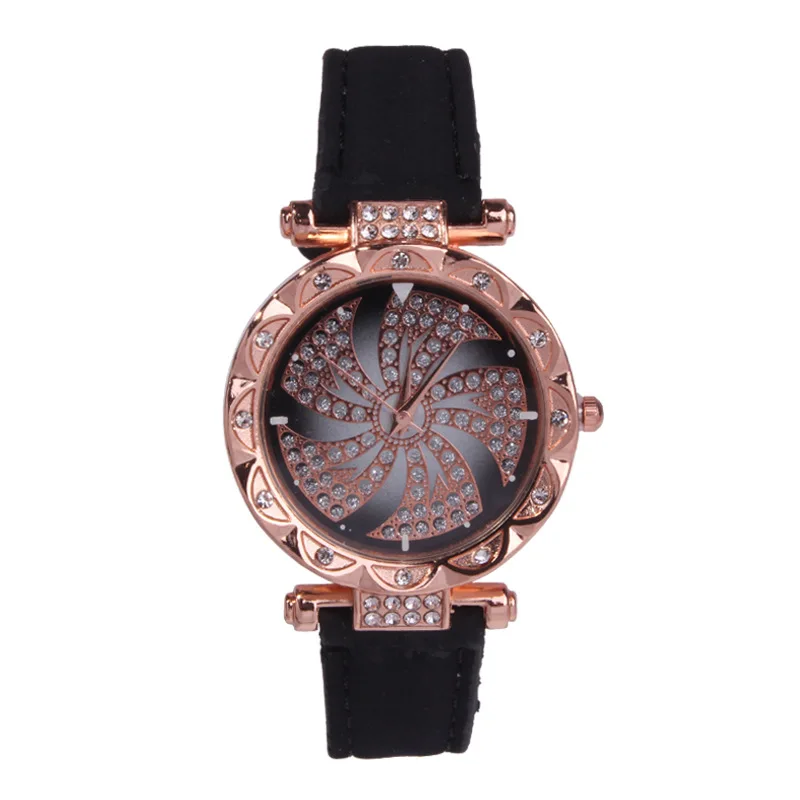 Женские часы с сетчатым магнитом звездное небо женские часы Роскошные модные геометрические кварцевые часы - Цвет: Черный