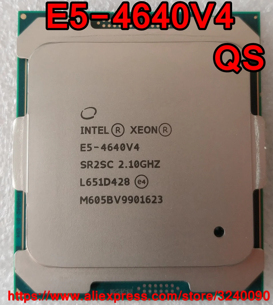 Процессор Intel ЦП Xeon QS 2 10 ГГц 12 ядер 30 м 4640 v4 E5 4640v4 процессор бесплатная