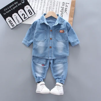 

2pcs baby boys clothes denim top&pants baby boys Outfits gentleman spring autumn toddler Sets birthday daily tracksuit cool