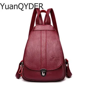 

Women Leather Backpacks Zipper Female Chest Bag Sac A Dos Travel Back Pack Ladies Bagpack Mochilas School Bags for Teenage Girls