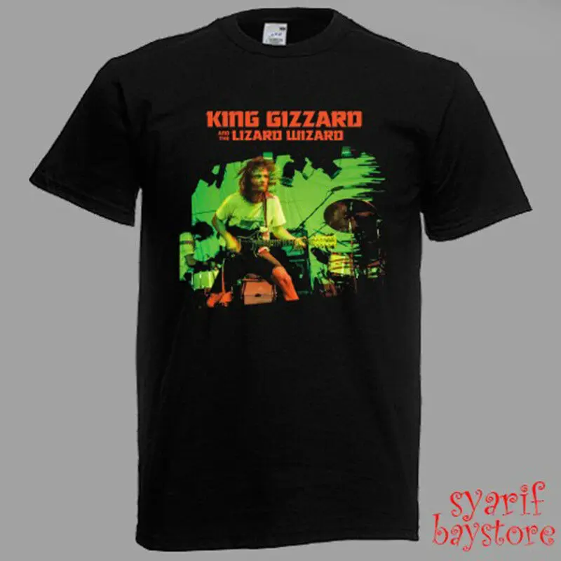 

King Gizzard and the Lizard Wizard Tour 2018 Men's Black T-Shirt Size S to 3XL Print T-Shirt Summer Casual top tee
