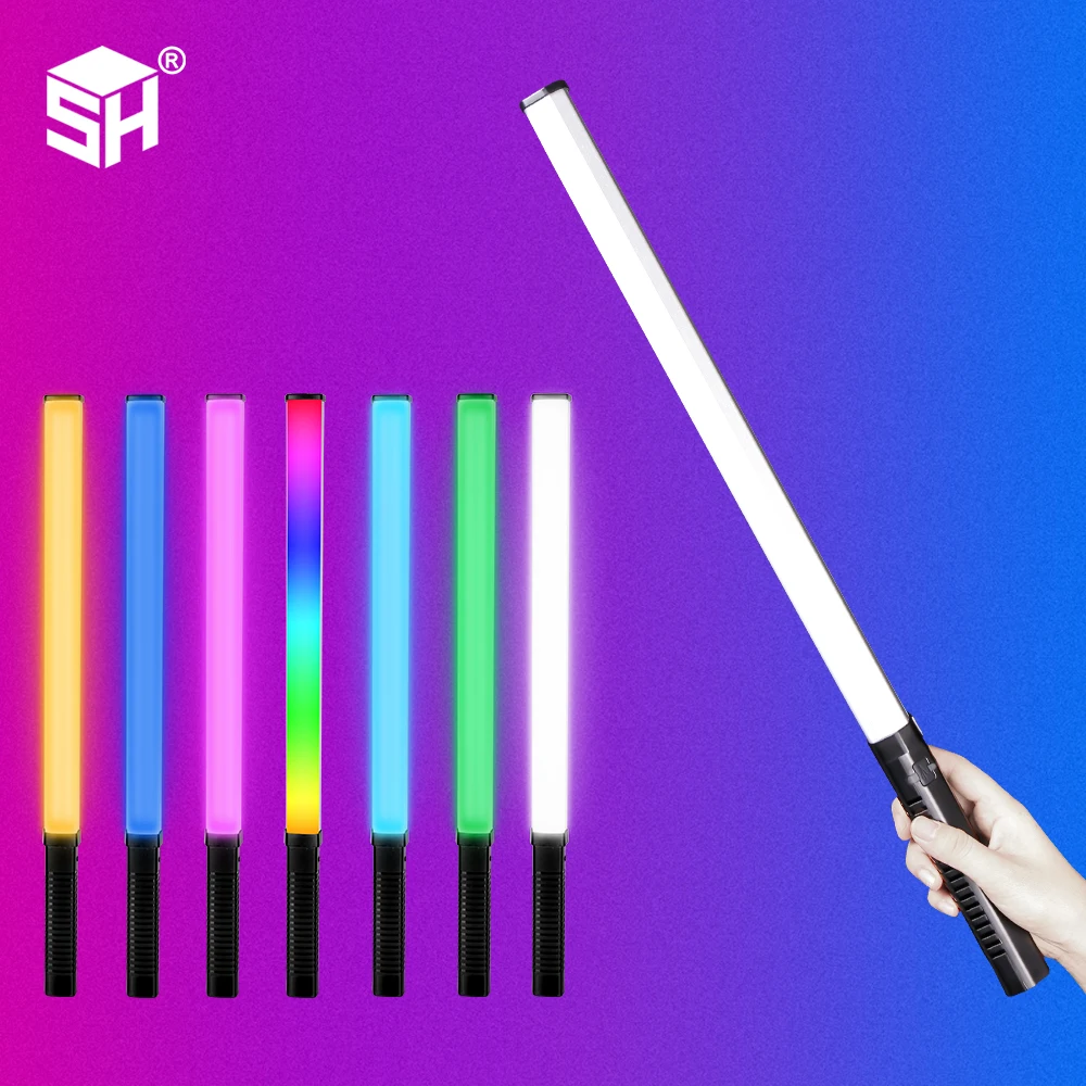 Bastão de Luz Cabo de Preenchimento Sabre de Luz para Festa Espada com Estrela Tiro ao ar Fotografia Fria Anel Macio Vídeo Portátil Livre Led Rgb - Image 2