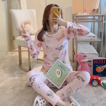 

New Body Thermal Underwear Set Pyjamas Women Slimming Jacquard Thin Section Soft Pijama Long Pants Bottoming Lingerie Pajama Set