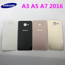 Задняя панель батареи Стекло задняя дверь Крышка для samsung Galaxy A3 A310 A310F A5 A510 A510F A7 A710 A710F() предварительно клейкие наклейки