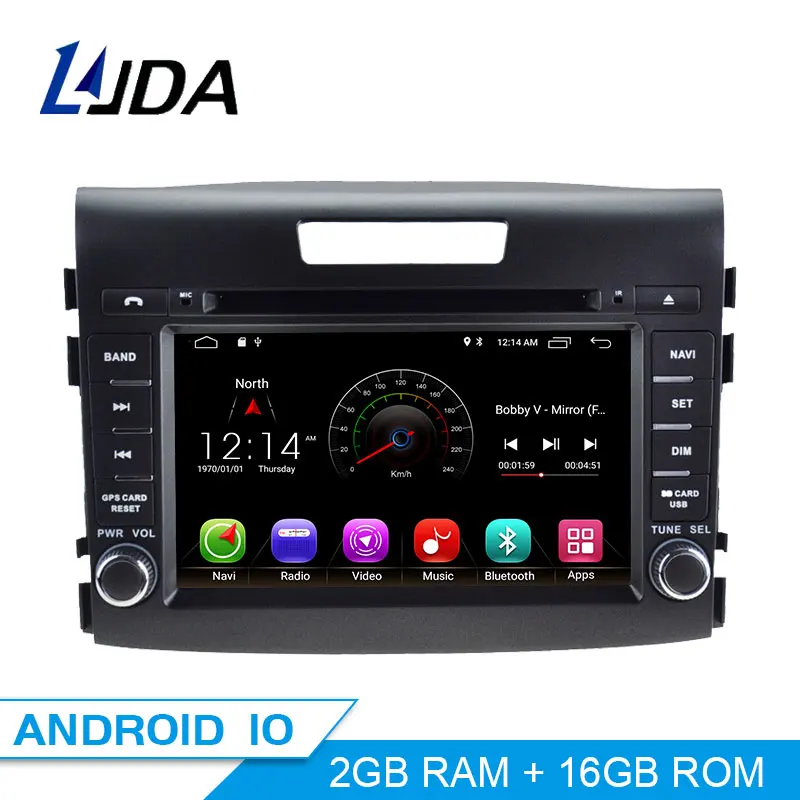 US $275.93 LJDA 2Din Android 10 Car Radio For HONDA CRV CRV 20122016 WIFI Car Multimedia Player Stereo GPS Navigation DVD IPS Auto Audio