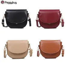 Ретро сумка через плечо из искусственной кожи женская одноцветная полукруглая маленькая сумка через плечо torebki damskie