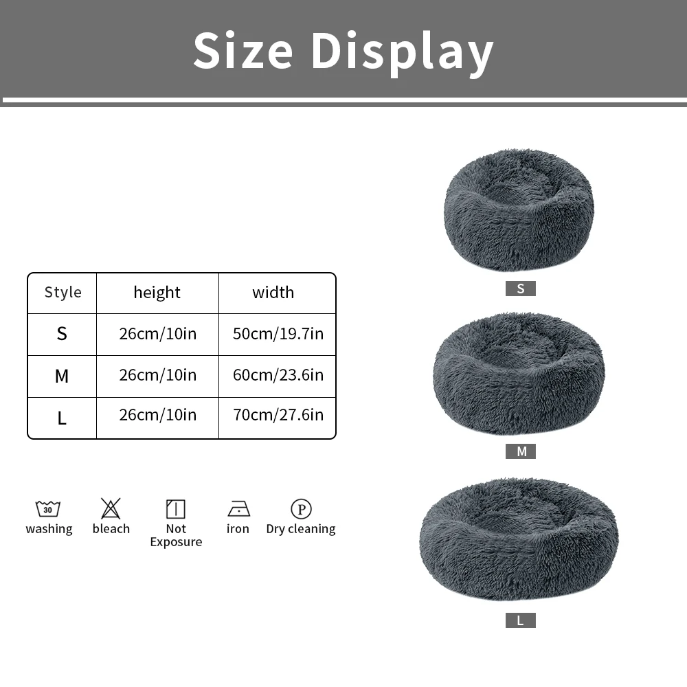 Домик для кошек, круглые плюшевые, мягкие, длинные, плюшевая кровать для кошек, Лучшая кровать для собак, для маленьких собак, для кошек, гнездо для зимнего теплого сна, кровать для собак, коврик для домашних животных