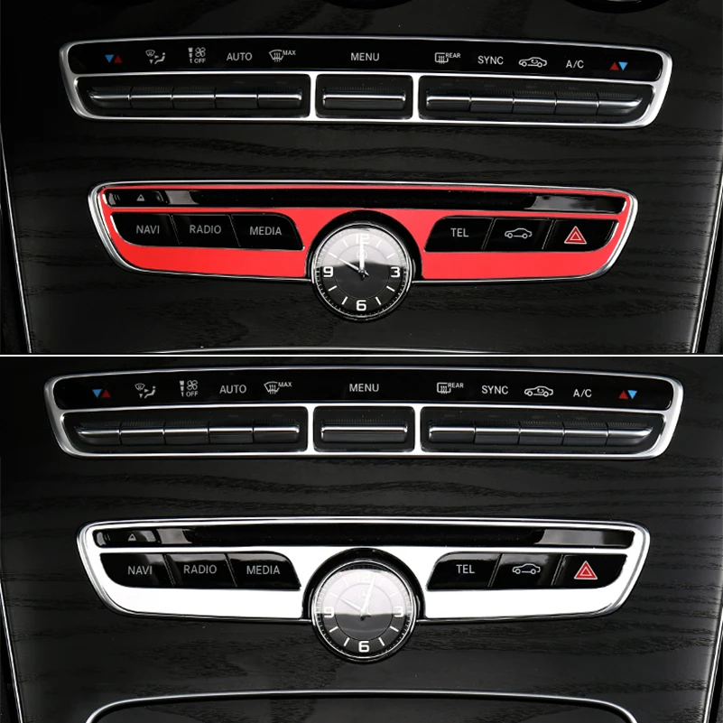 Центральный контроль кондиционер кнопка Декор наклейка Рамка для Mercedes Benz C Класс GLC