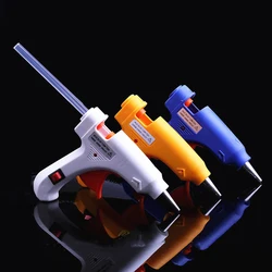 Nova pistola de cola quente do derretimento de 20w com vara da colagem 7mm 110v 240v mini thermo removível com o calor bonde do suporte pistola de cola não gotejando