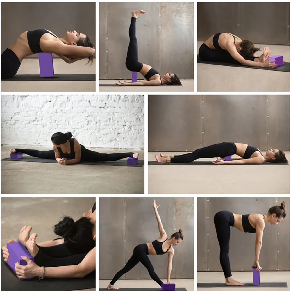 FCS Bloque de Yoga Eva Yoga Brick Block Cork Stretching Aid Exercise Fitness Tool