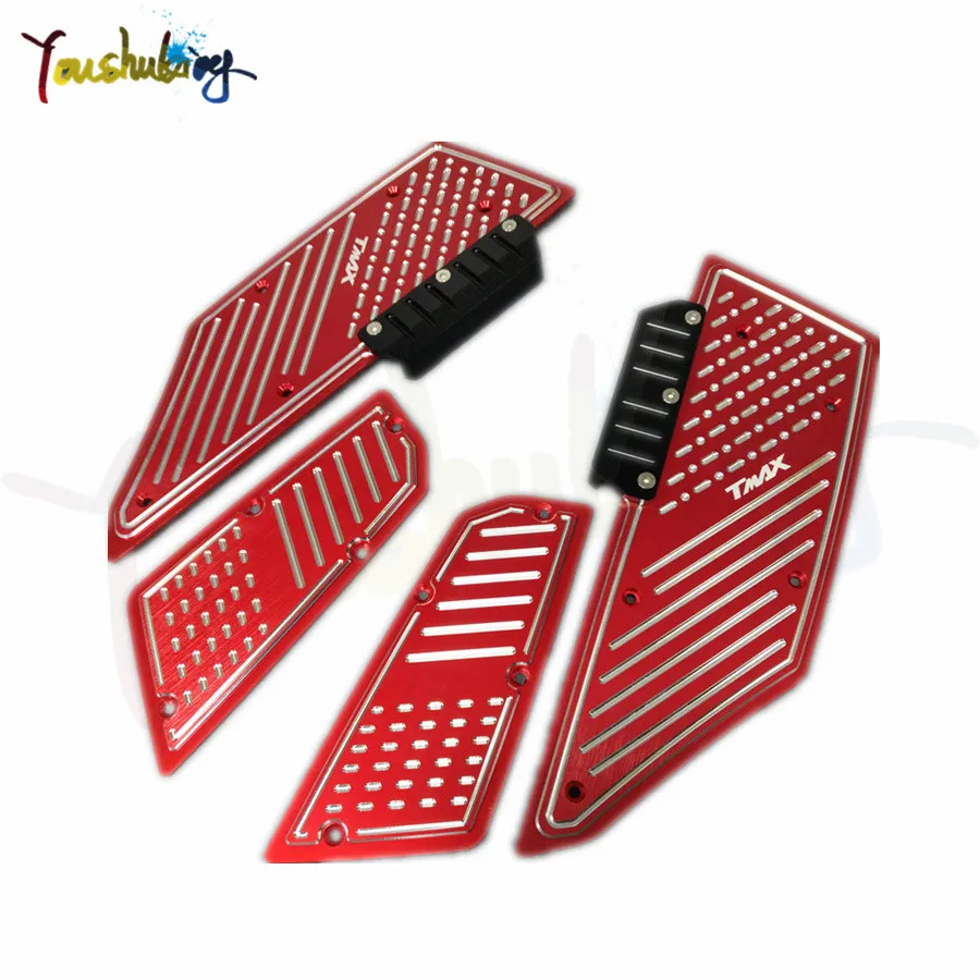 

Pedal Footrest Motorcycle Front & Rear Footboard Motorcycle Foot Pedals for Yamaha TMax TMax530 T Max 530 2012 2013 14 15 16