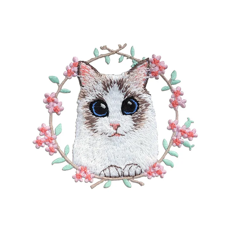 Заплатки для одежды с изображением цветов и кошек 1 шт. | Дом сад