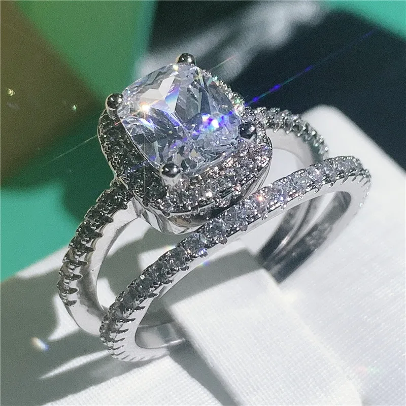 Choucong Elixir Fatale Promise Ring set AAAAA cz 925 пробы серебро Bijou обручальное кольцо кольца для женщин вечерние ювелирные изделия