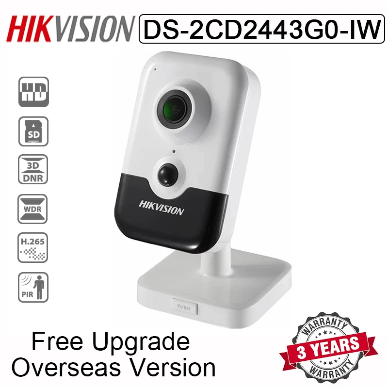 Камера видеонаблюдения HIkvision, сетевая камера с фиксированным кубом, 4 МП, POE H.265 +, слот для sd карты, инфракрасная мини камера 10 м, Wi Fi, IP, для домашней безопасности|Камеры видеонаблюдения|   | АлиЭкспресс