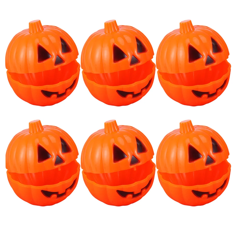 6pcs Pumpkin Shaped Storage Box Case Container Mini Gift Holder Props (Yellow) | Дом и сад