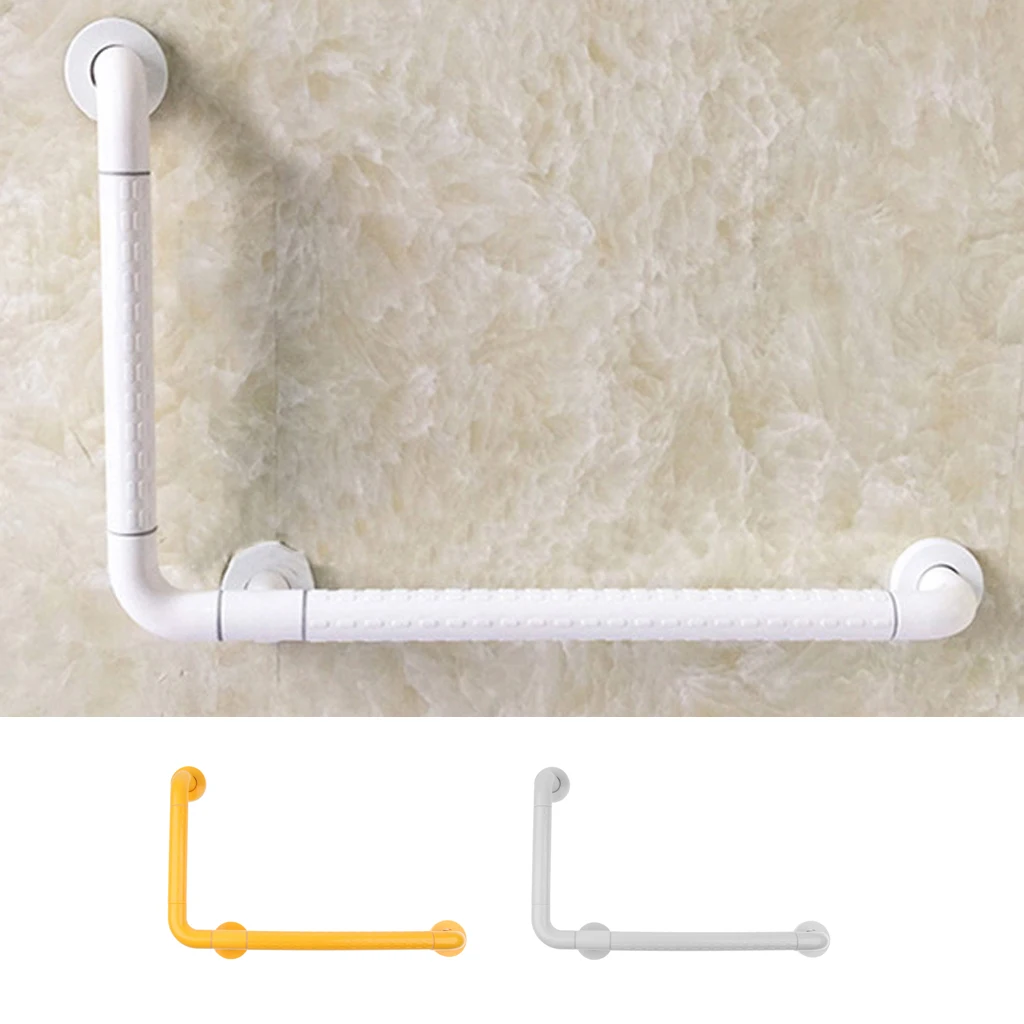 L Shaped Stainless Steel Wall Mounted Bathroom Shower Toilet Bath Tub Grab Bar Safety Handrail Helping Tool Skid Resistance