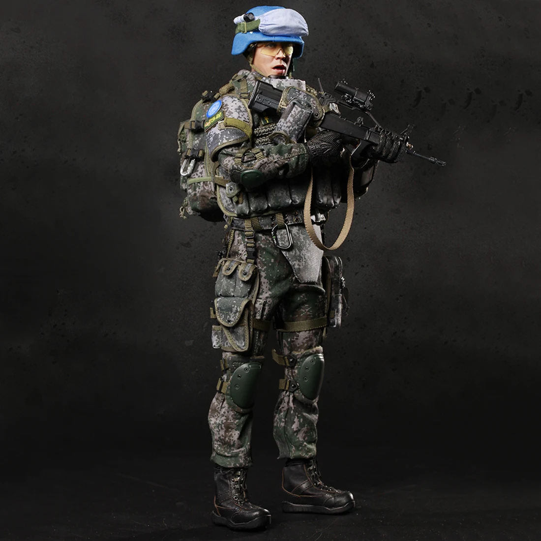 30 см 1/6 игрушечная фигурка китайский военный Солдат модель синий шлем воины