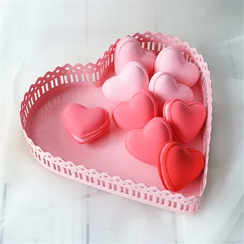 

Pink Metal Storage Tray Ins Wedding Fruit Dessert Plate Jewelry Display Tray Nordic Heart Shaped Hollow Rim Organizer Trays