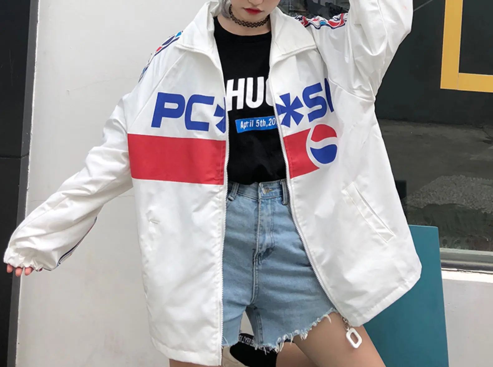 Harajuku свободное осеннее пальто BF куртка Женская Хип-Хоп куртка с длинными рукавами куртка-бомбер Панк пальто для бойфренда свободная ветровка