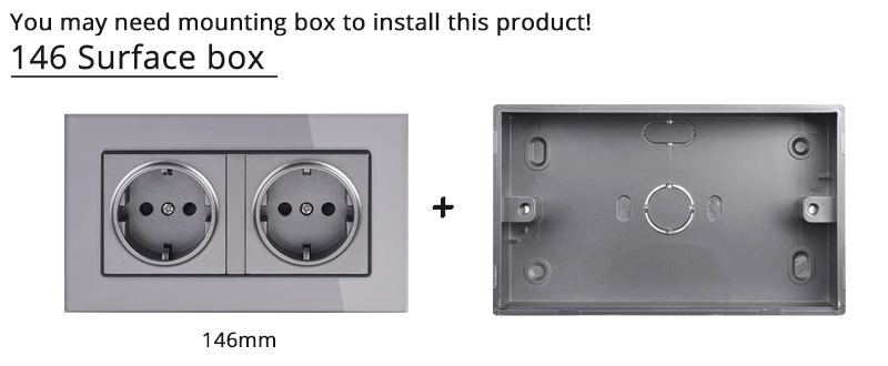 dupla aterrada com fechadura protetora para crianças, 146x86mm