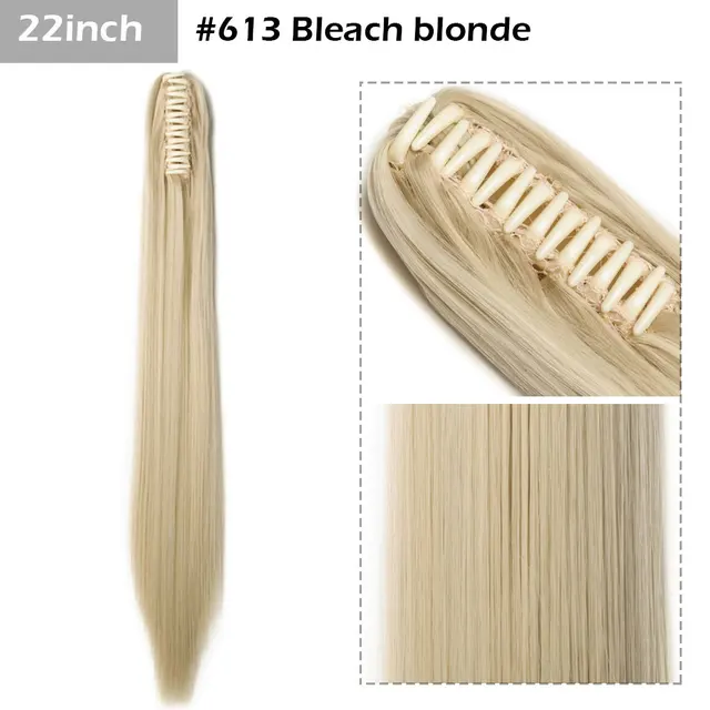 S-noilite Syntheitc Big Grab Ponytail Hair Extension Claw Clip In Ponytail Extension Hair Fake Hairpiece For Women Daily Party 22-635