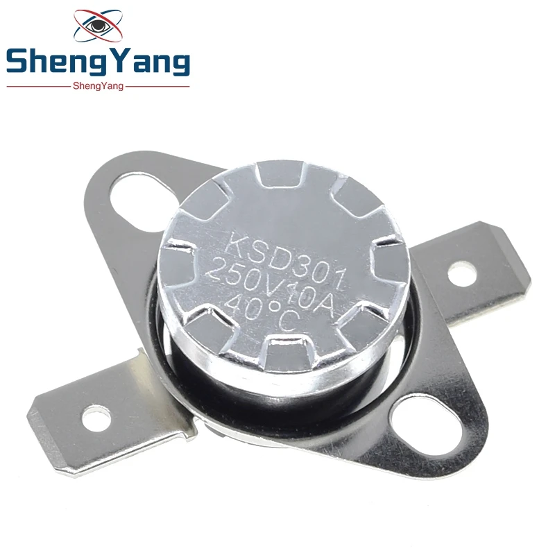 Терморегулятор температуры ShengYang KSD301 250 В 10 А С нормально замкнутым NC термостатом