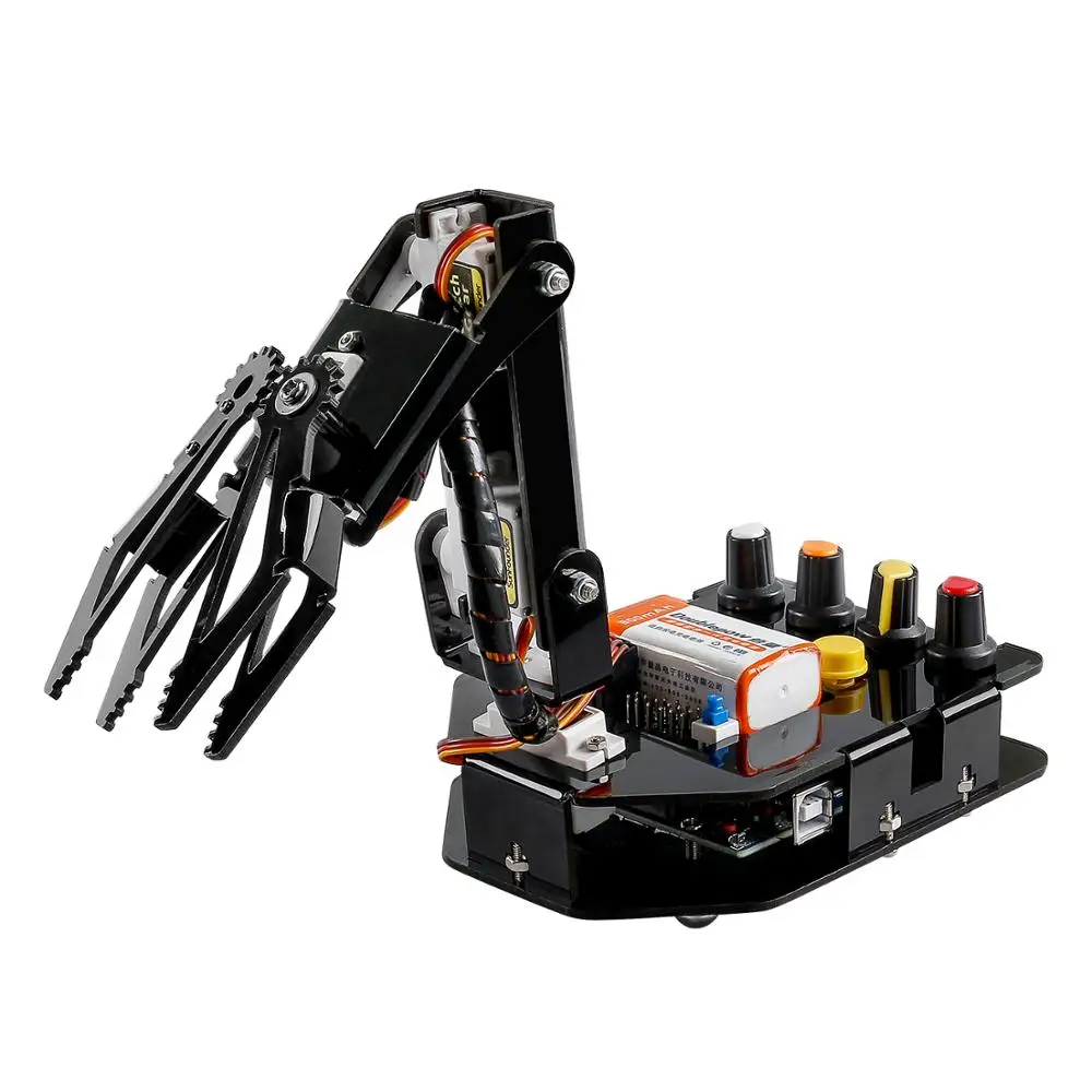 SunFounder RC программируемый робот электронное Роботизированная рука комплект 4-сервооси Управление Rollarm для Arduino DIY робот комплект для детей